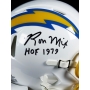 Ron Mix Autógrafo - Mini Helmet do Los Angeles Chargers.
