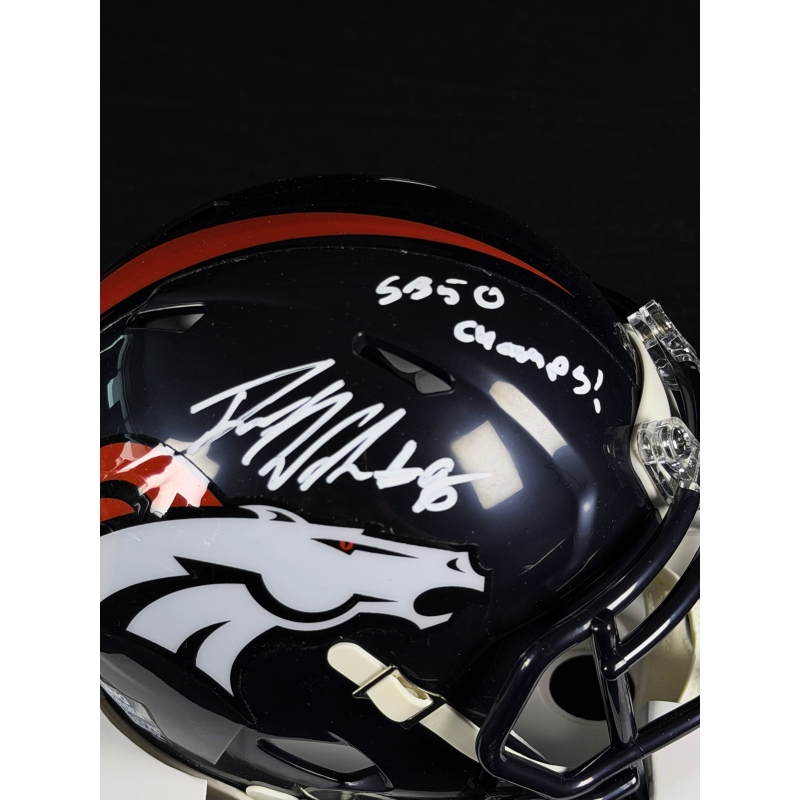 Derek Wolfe Autógrafo – Mini Helmet Denver Broncos