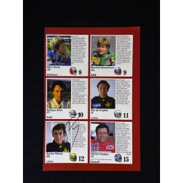 Ayrton Senna Autógrafo – Página de Revista