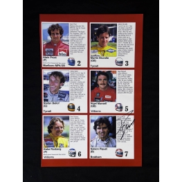 Nelson Piquet Autógrafo – Página de Revista Brabham BMW.