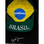 Ayrton Senna Autógrafo - Boné "Bandeira Brasil.