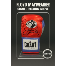 Luva de boxe Grant assinada por Floyd Mayweather, invicto campeão mundial.