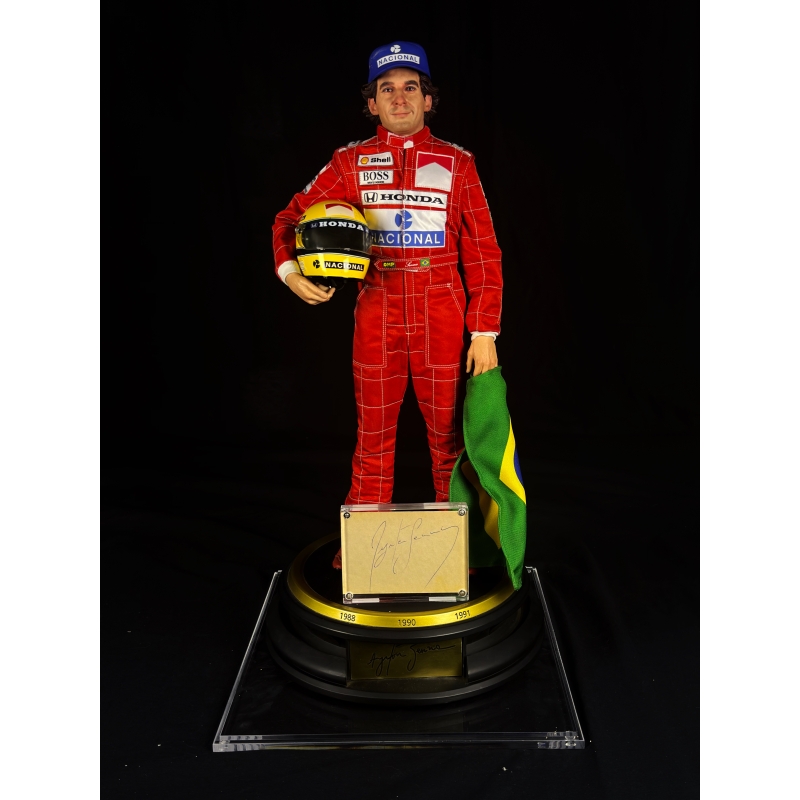 Ayrton Senna – Miniatura 1/4 com Autógrafo Original