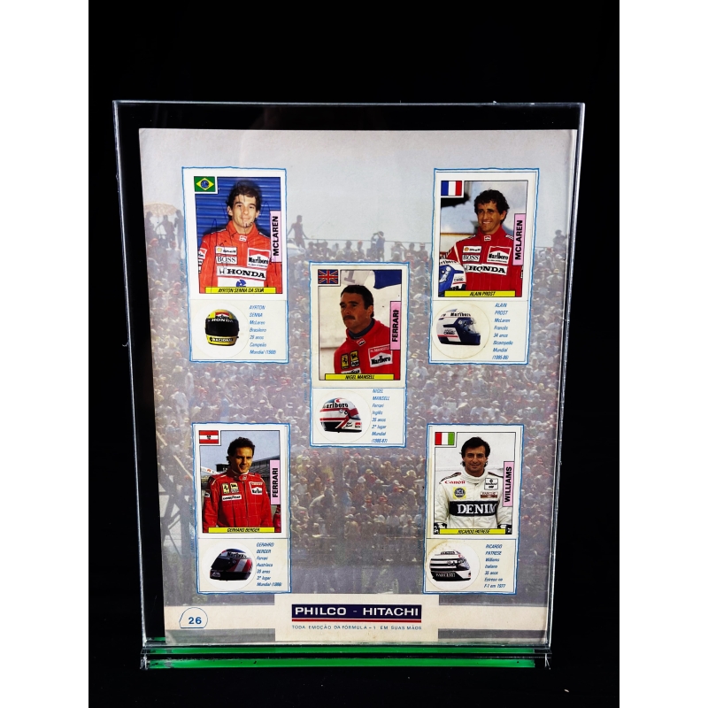 Ayrton Senna – Página de Revista Autografada | Campeão Mundial 1988