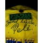 Pelé — Boné Brasil 1994 Autografado com Inscrição “Good Luck”