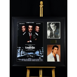 RAY LIOTTA - ROBERT DE NIRO - JOE PESCI AUTÓGRAFOS - QUADRO EMOLDURADO - GOODFELLAS.