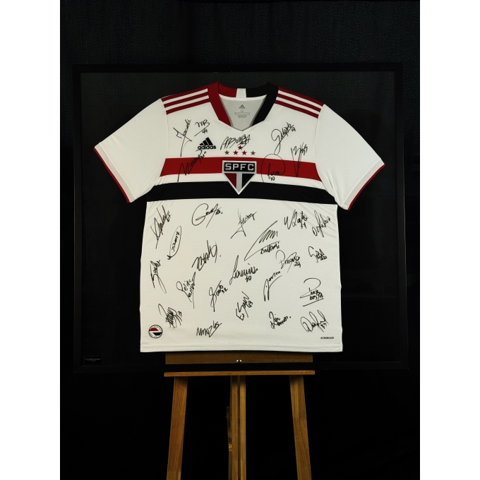 GRANDE ELENCO SÃO PAULO FC AUTÓGRAFOS - CAMISA BRANCA ADIDAS