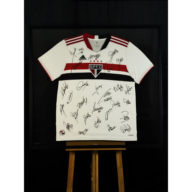 GRANDE ELENCO SÃO PAULO FC AUTÓGRAFOS - CAMISA BRANCA ADIDAS