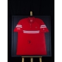 NOVAK DJOKOVIC AUTÓGRAFO - CAMISA LACOSTE VERMELHA - ENQUADRADA