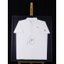 NOVAK DJOKOVIC AUTÓGRAFO - CAMISA LACOSTE BRANCA - ENQUADRADA