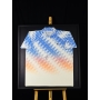 NOVAK DJOKOVIC AUTÓGRAFO - CAMISA LACOSTE "BLUE FADE" - ENQUADRADA