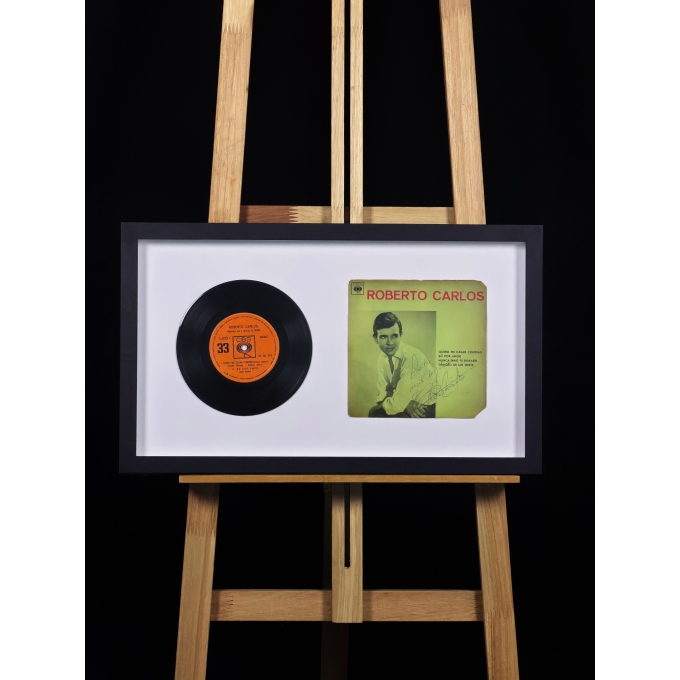 ROBERTO CARLOS AUTÓGRAFO - VINIL EMOLDURADO "ROBERTO CARLOS".