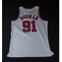 Camiseta de Basquetebol da Lendária equipe Chicago Bulls, autografada por Dennis Rodman