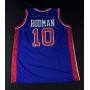 Camiseta de Basquetebol clássica do Detroit Pistons, autografada por Dennis Rodman.