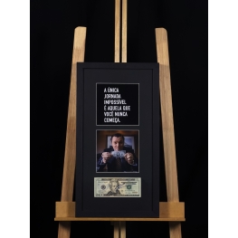 JORDAN BELFORT AUTÓGRAFO - NOTA EMOLDURADA DE 20 DÓLARES.
