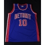 Camiseta de Basquetebol clássica do Detroit Pistons, autografada por Dennis Rodman.