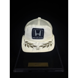 AYRTON SENNA AUTÓGRAFO - BONÉ HONDA