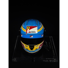FERNANDO ALONSO AUTÓGRAFO - MINI CAPACETE FERRARI