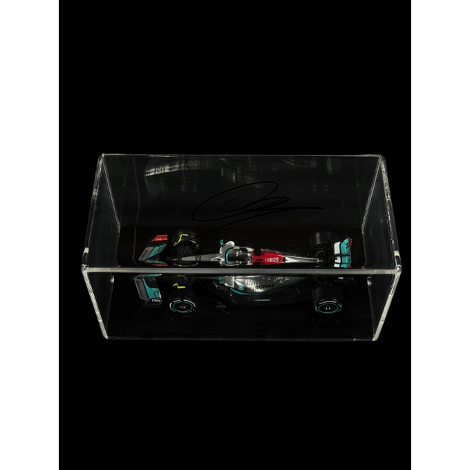 LEWIS HAMILTON AUTÓGRAFO - ACRÍLICO COM MINIATURA MERCEDES