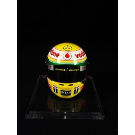 LEWIS HAMILTON AUTÓGRAFO - MINI CAPACETE MCLAREN MERCEDES