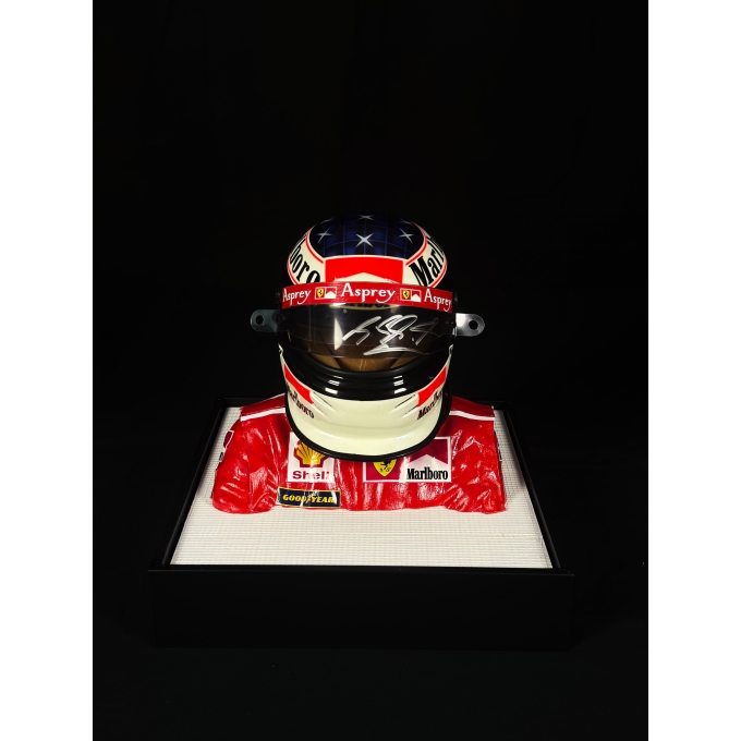 MICHAEL SCHUMACHER AUTÓGRAFO - VISEIRA MINI CAPACETE FERRARI