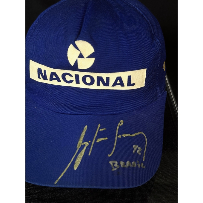 Boné da Nacional - Autografado Por Ayrton Senna