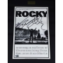 SYLVESTER STALLONE AUTÓGRAFO - POSTER FILME ROCKY - EMOLDURADO