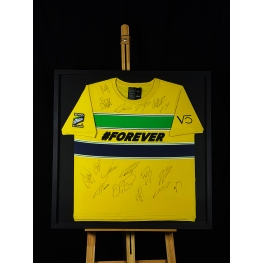 MÚLTIPLOS AUTÓGRAFOS - CAMISA SENNA FOREVER 30 YEARS