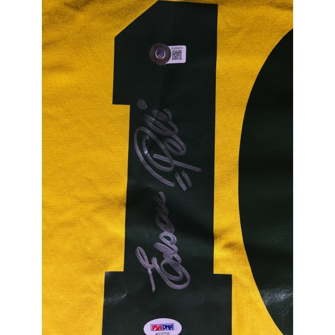 PELÉ AUTÓGRAFO - CAMISA AMARELA DA SELEÇÃO BRASILEIRA