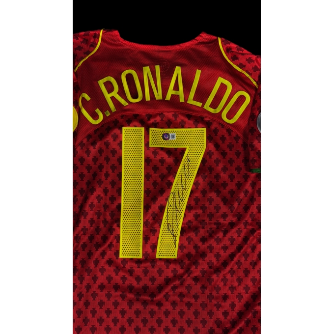 CRISTIANO RONALDO AUTÓGRAFO - CAMISA SELEÇÃO PORTUGUESA 2004