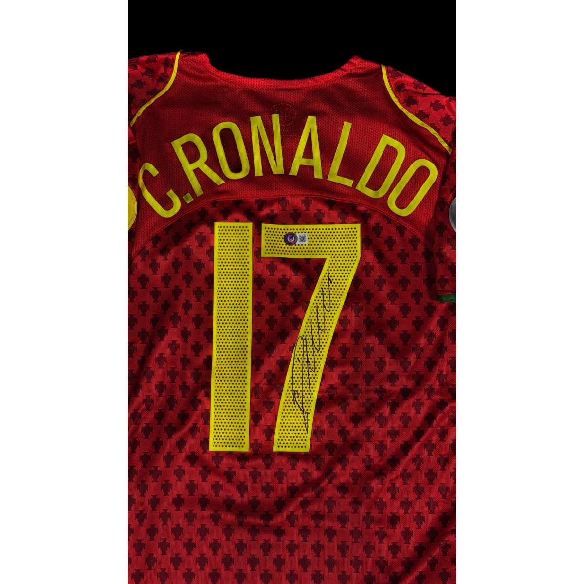 CRISTIANO RONALDO AUTÓGRAFO - CAMISA SELEÇÃO PORTUGUESA 2004