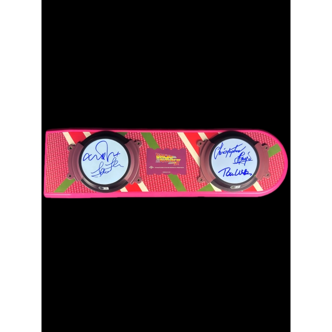 Hoverboard de "De Volta Para o Futuro II" Autografado pelo Elenco Principal
