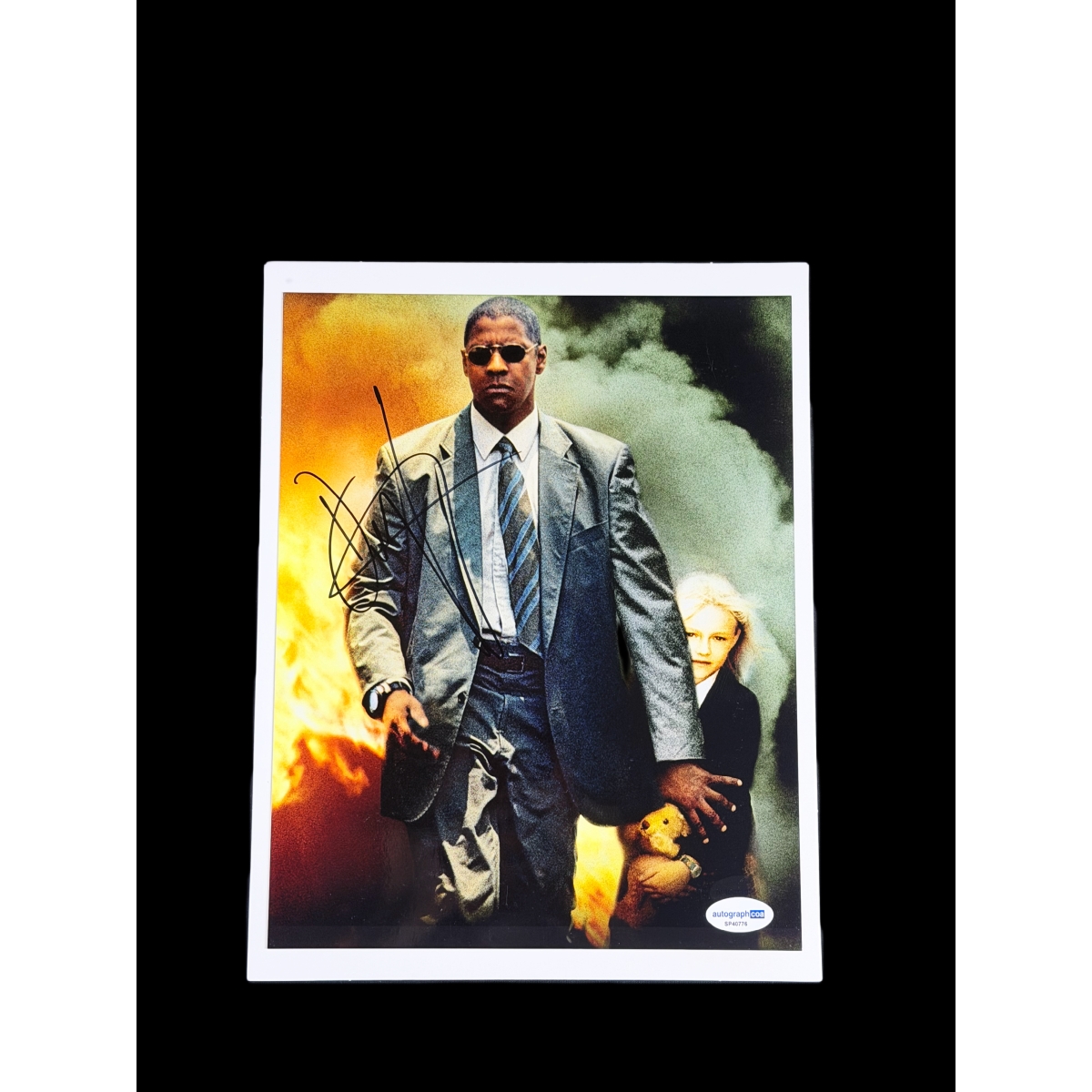 Denzel Washington Autógrafo – Foto John Creasy (Chamas da Vingança)