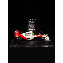 AYRTON SENNA AUTÓGRAFO - INGRESSO GP JAPÃO 1990 + MINIATURA McLAREN