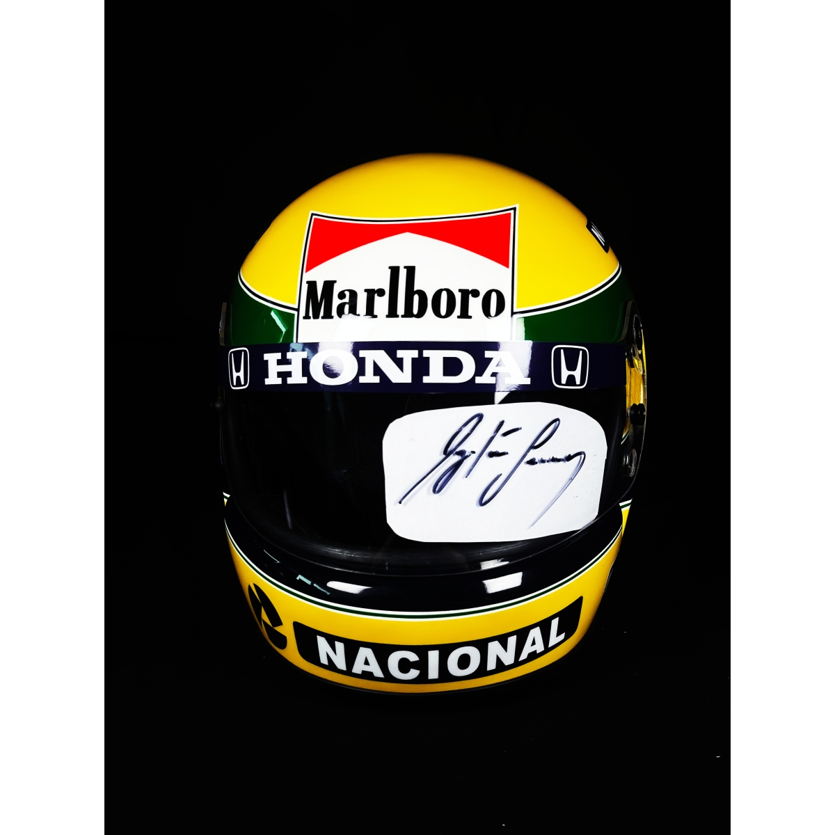 AYRTON SENNA AUTÓGRAFO – ASSINATURA NA VISEIRA DO CAPACETE