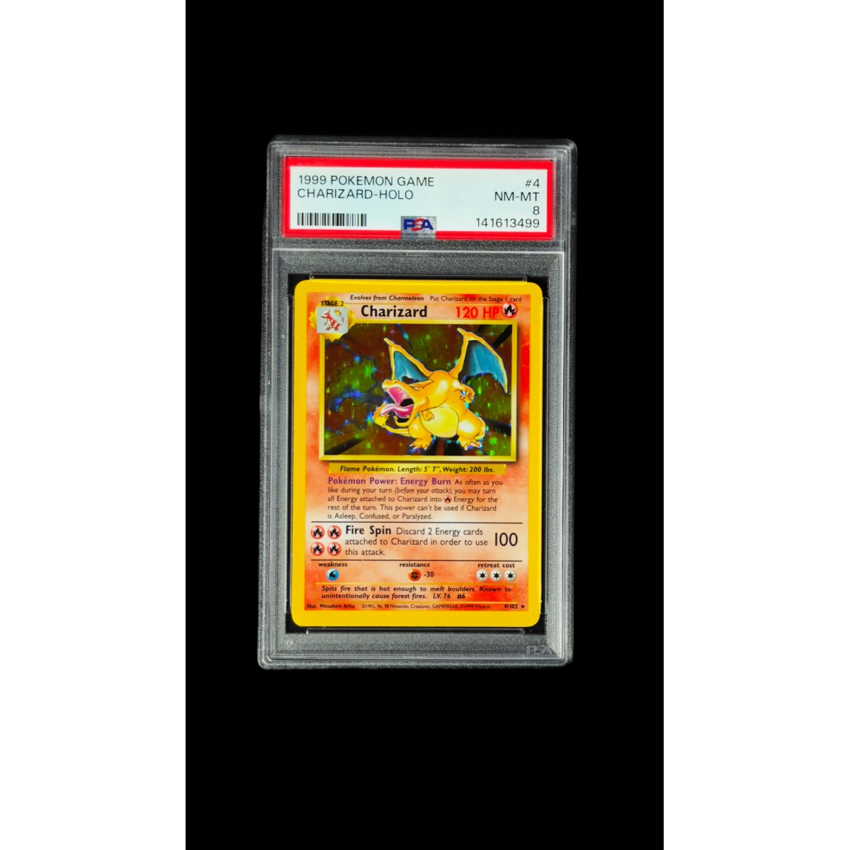 CHARIZARD HOLO PSA 8 – BASE SET 1999