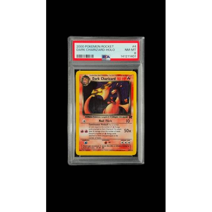 DARK CHARIZARD HOLO PSA 8 – TEAM ROCKET 2000