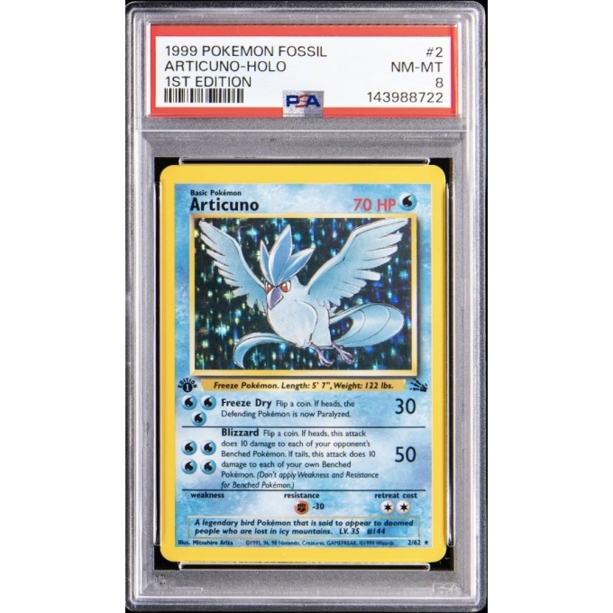 ARTICUNO HOLO 1ST EDITION PSA 8 – FOSSIL 1999