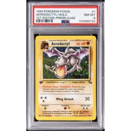 AERODACTYL HOLO PRERELEASE PSA 8 – FOSSIL 1999