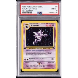 HAUNTER HOLO 1ST EDITION PSA 8 – FOSSIL 1999