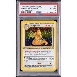 DRAGONITE HOLO 1ST EDITION PSA 6 – FOSSIL 1999