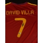 Camiseta da seleção da Espanha autografada por David Villa.