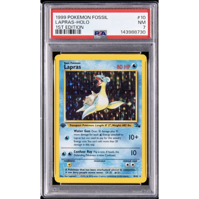 LAPRAS HOLO 1ST EDITION PSA 7 – FOSSIL 1999