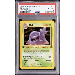 MUK HOLO 1ST EDITION PSA 6 – FOSSIL 1999