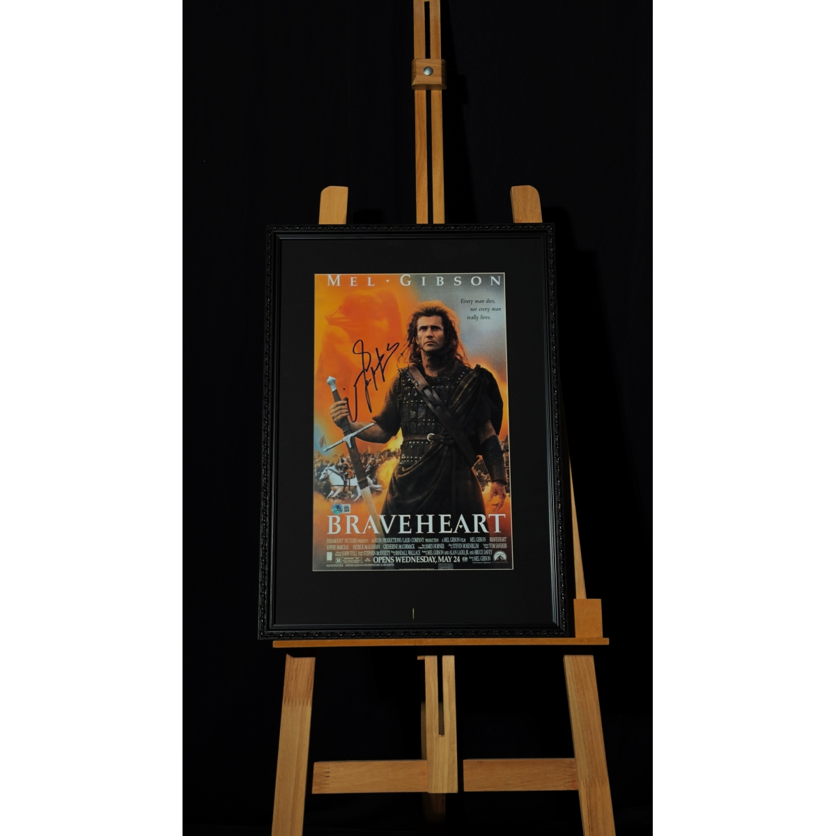 MEL GIBSON AUTÓGRAFO – PÔSTER DE CORAÇÃO VALENTE (BRAVEHEART)