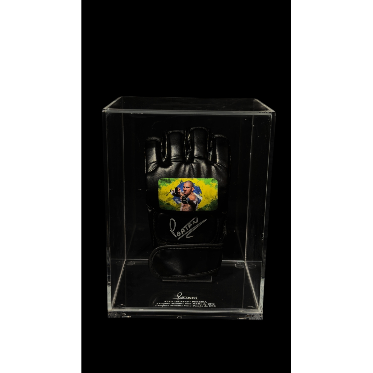 Alex “Poatan” Pereira Autógrafo em Luva de MMA.