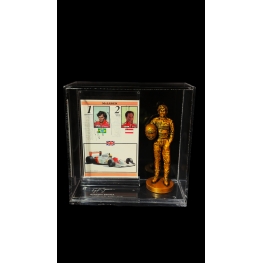 AYRTON SENNA E GERHARD BERGER – FOLHA DUPLAMENTE AUTOGRAFADA