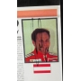 AYRTON SENNA E GERHARD BERGER – FOLHA DUPLAMENTE AUTOGRAFADA