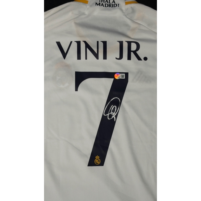 VINÍCIUS JÚNIOR AUTÓGRAFO – CAMISA REAL MADRID Nº 7