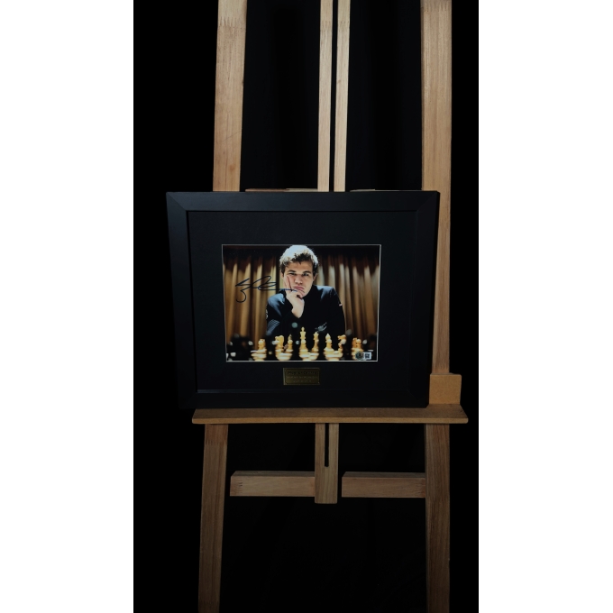 Magnus Carlsen Autógrafo - Foto "Ready for Challenge".